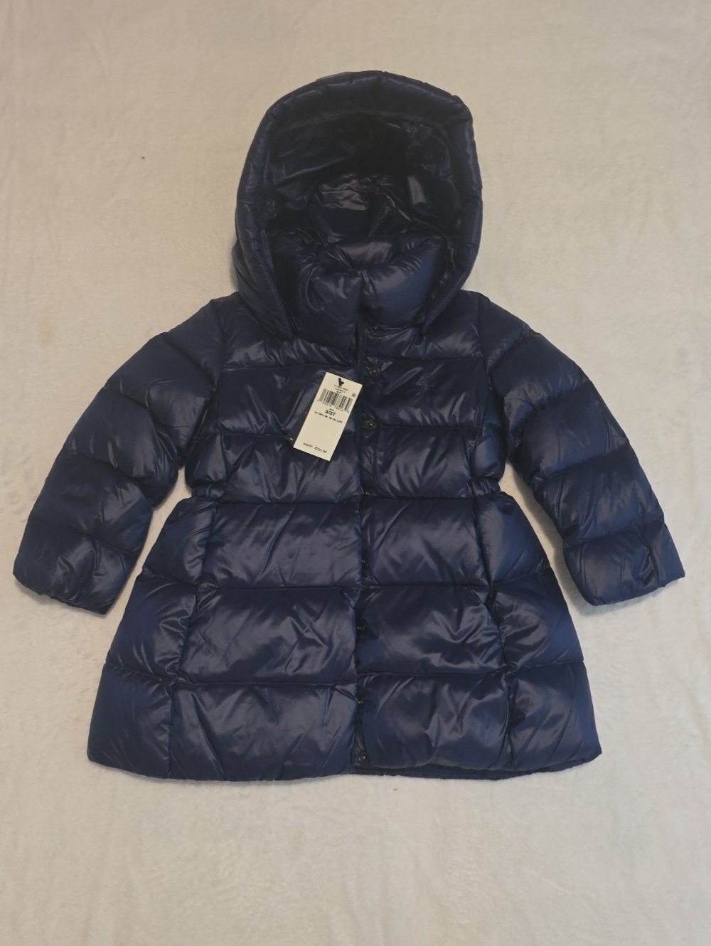 Polo Classic Kids Navy Hooded Puffer Coat